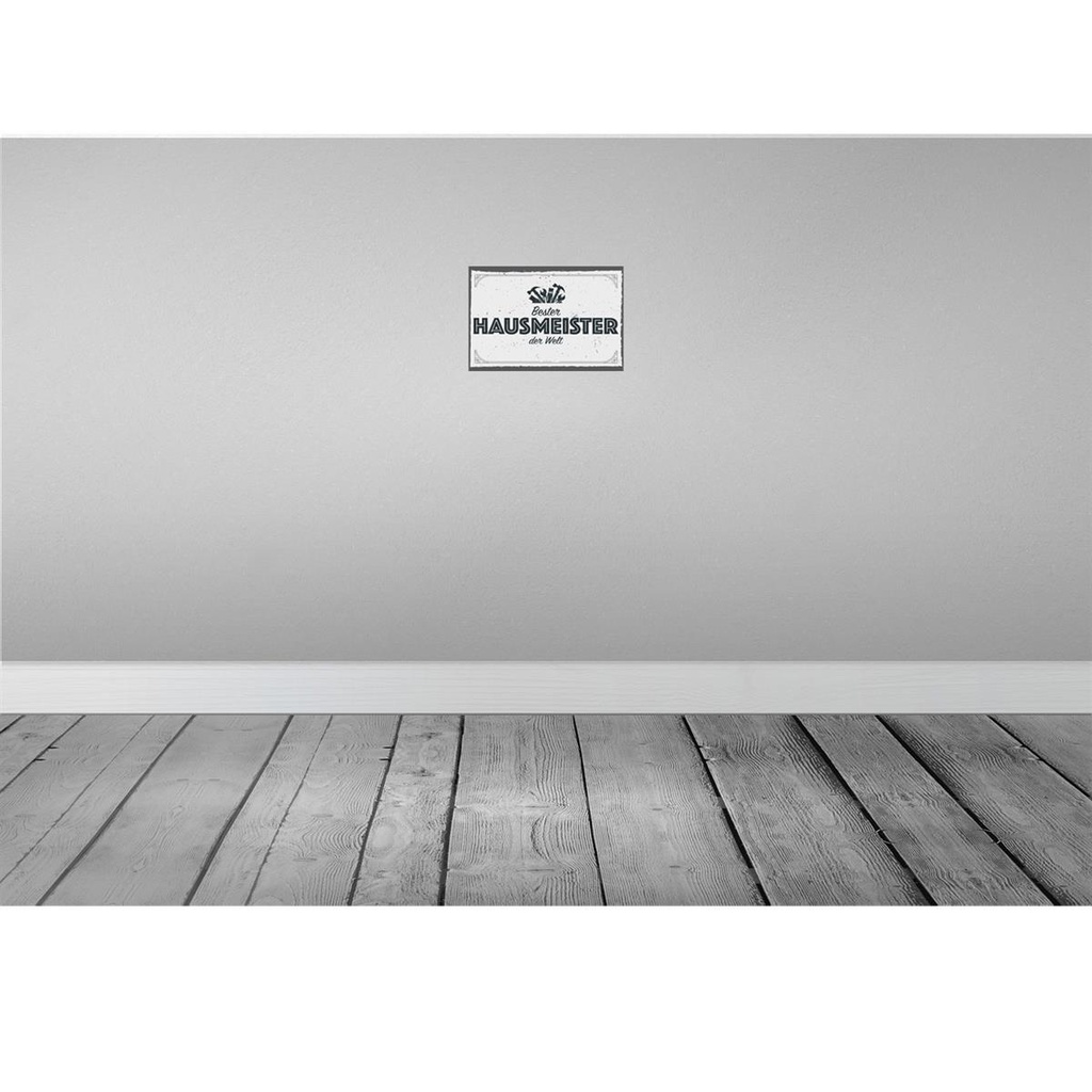 [LA-132058] Blechschild 20x30 cm Bester Hausmeister der Welt Spruch Zitat Bild 2