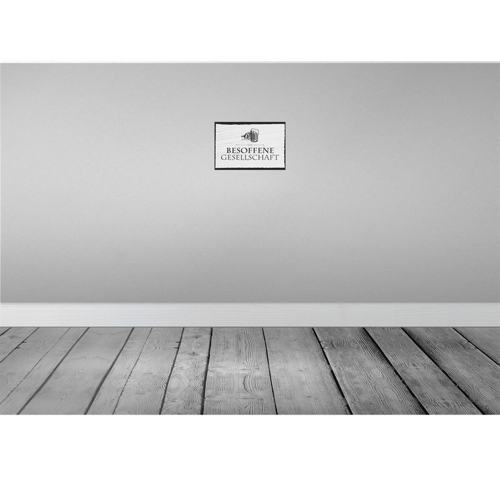 [LA-132060] Blechschild 20x30 cm Stammtisch hier sitzen nur die Spruch Zitat Bild 2