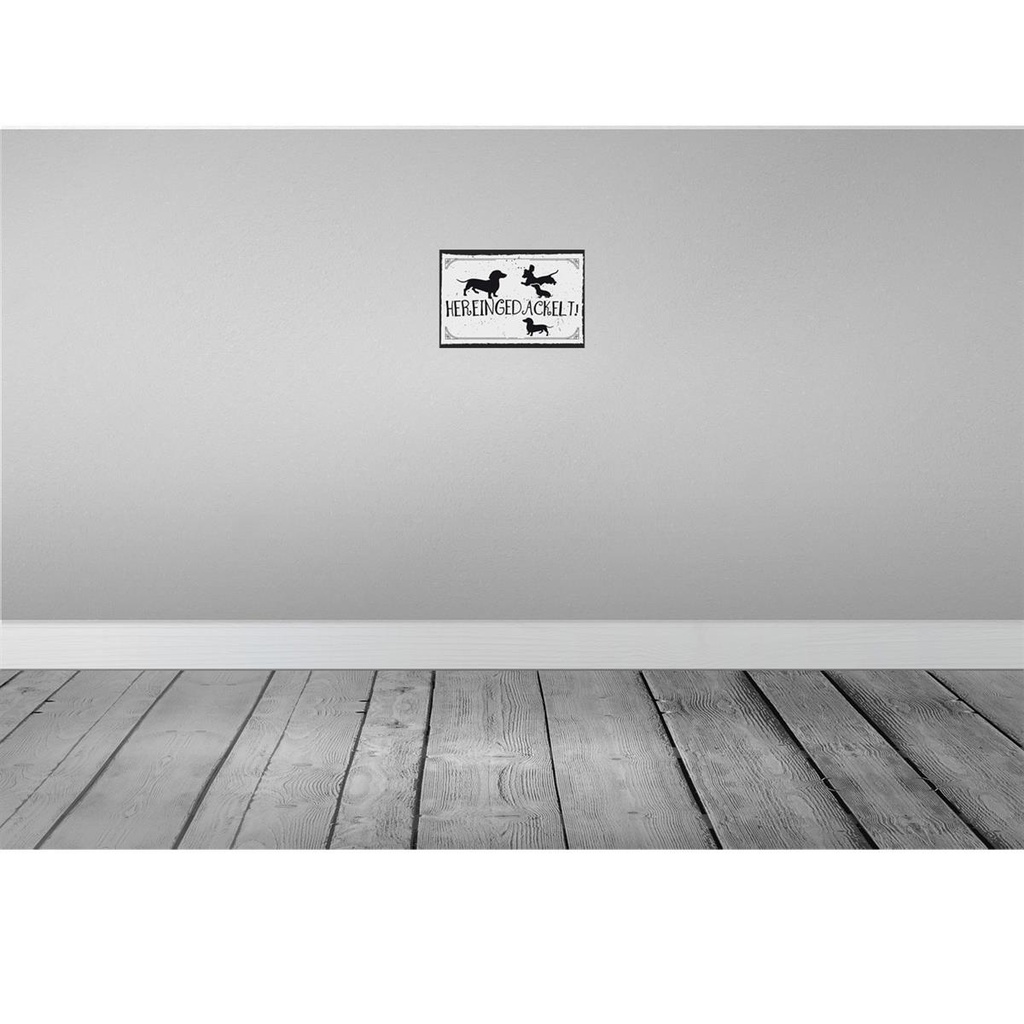 [LA-132069] Blechschild 20x30 cm Hereingedackelt! Bild 2