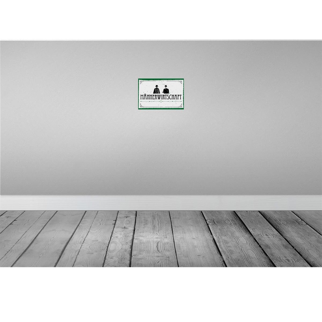 [LA-132070] Blechschild 20x30 cm Männerwirtshaft Witz Humor Lustig Spaß Bild 2