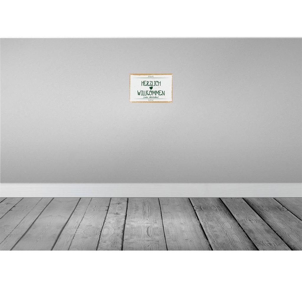 [LA-132071-H] Holzschild 20x30 cm Herzlich Willkommen wäre übertrieben Bild 2