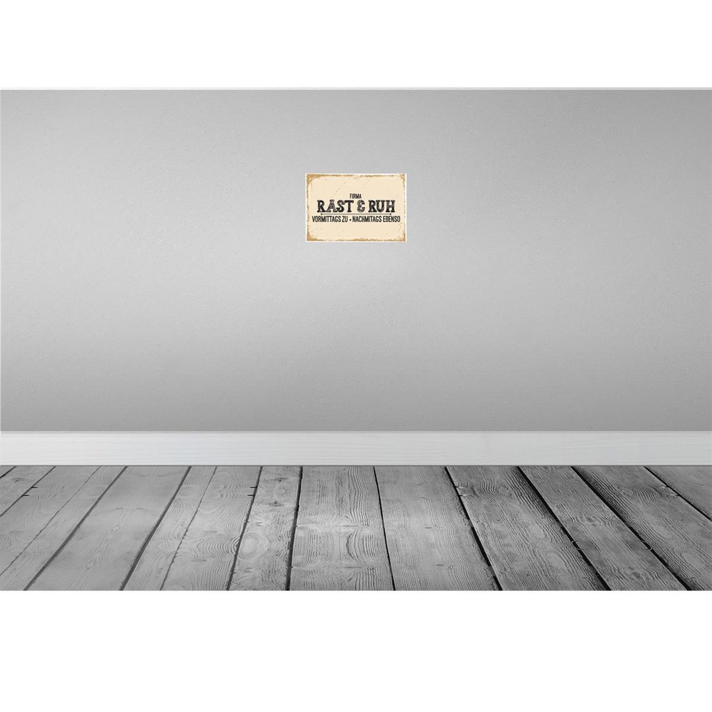[LA-132075-H] Holzschild 20x30 cm Firma Rast & Rzh Vormittags zu Bild 2
