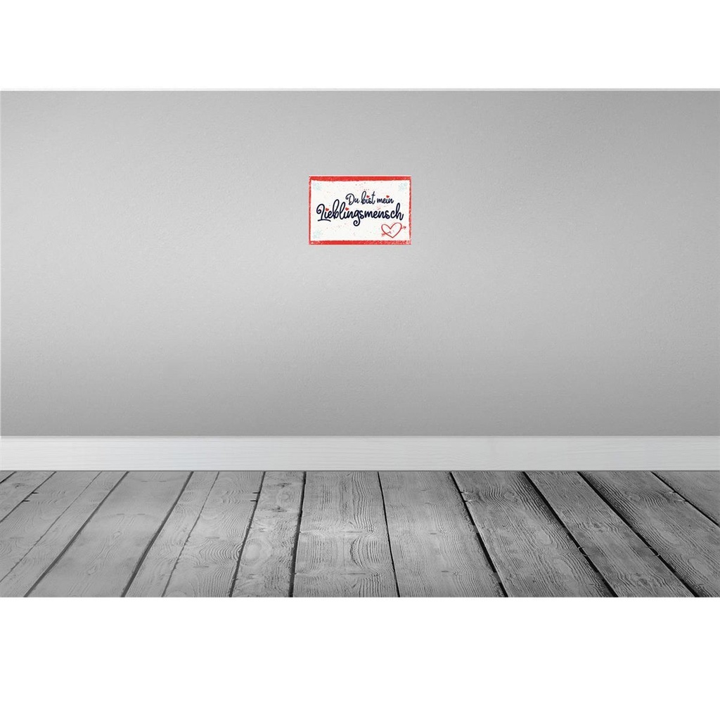 [LA-132088] Blechschild 20x30 cm du bist mein Lieblingsmensch Spruch Zitat Bild 2