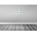 [LA-132094] Blechschild 20x30 cm Hundebekloppt aber Glücklich blau Hund Bild 2