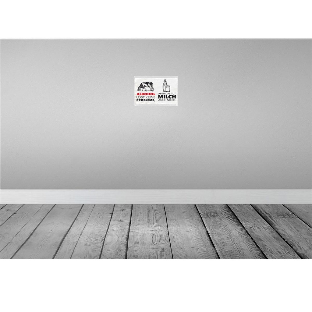 [LA-132095] Blechschild 20x30 cm löst keine Probleme Spruch Zitat Bild 2
