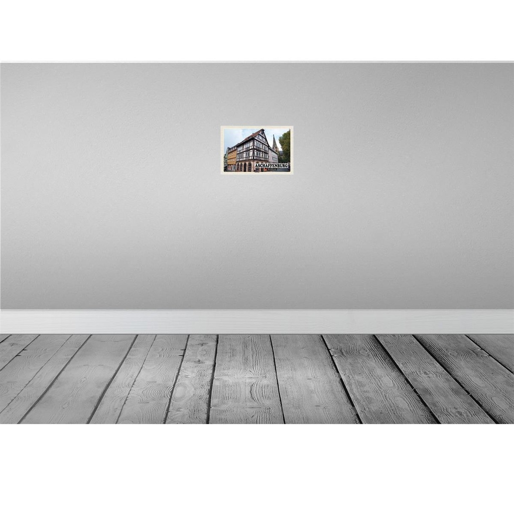 [LA-132099] Blechschild 20x30 cm Aschaffenburg Stiftbaslika Altstadt Bildmotiv Reisemotiv Abenteuer Reisen Urlaub Bild 2