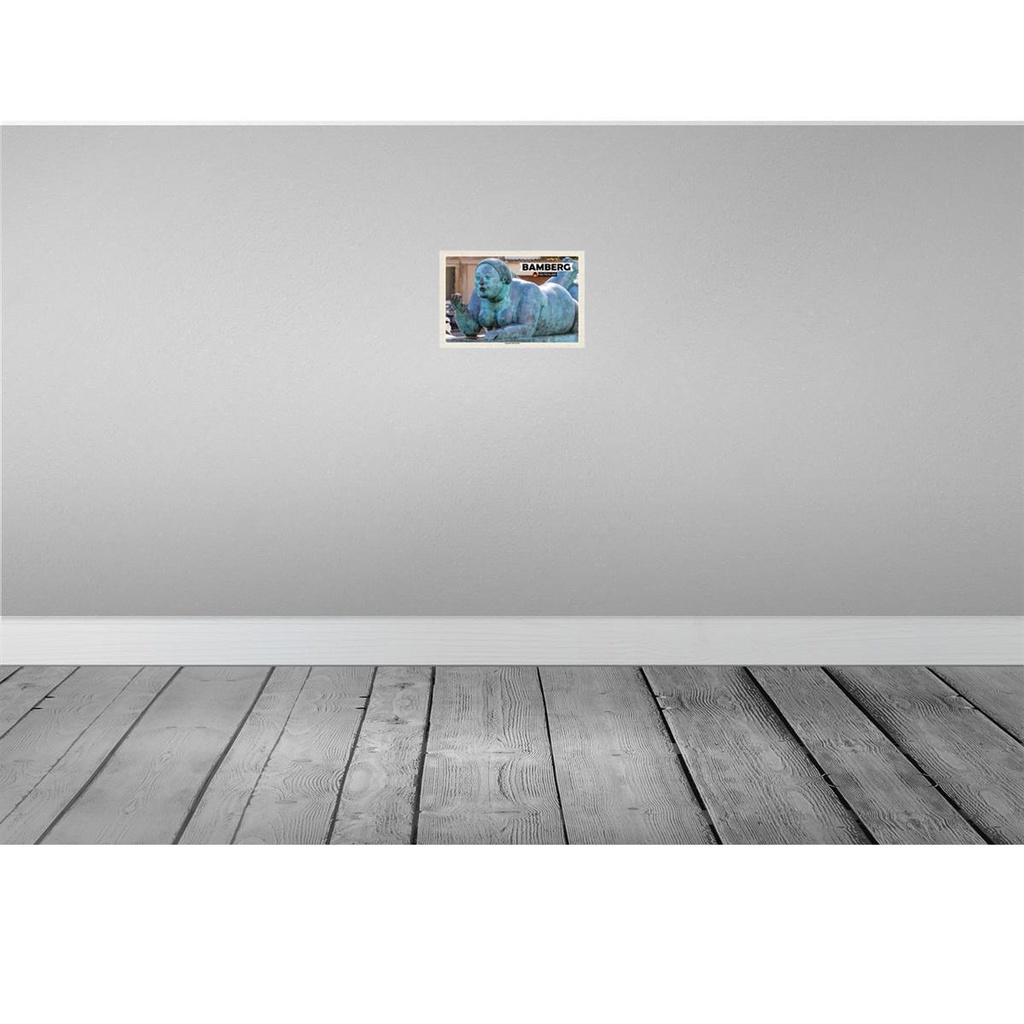 [LA-132103-H] Holzschild 20x30 cm Bamberg Liegende mit Frucht Bildmotiv Reisemotiv Abenteuer Reisen Bild 2