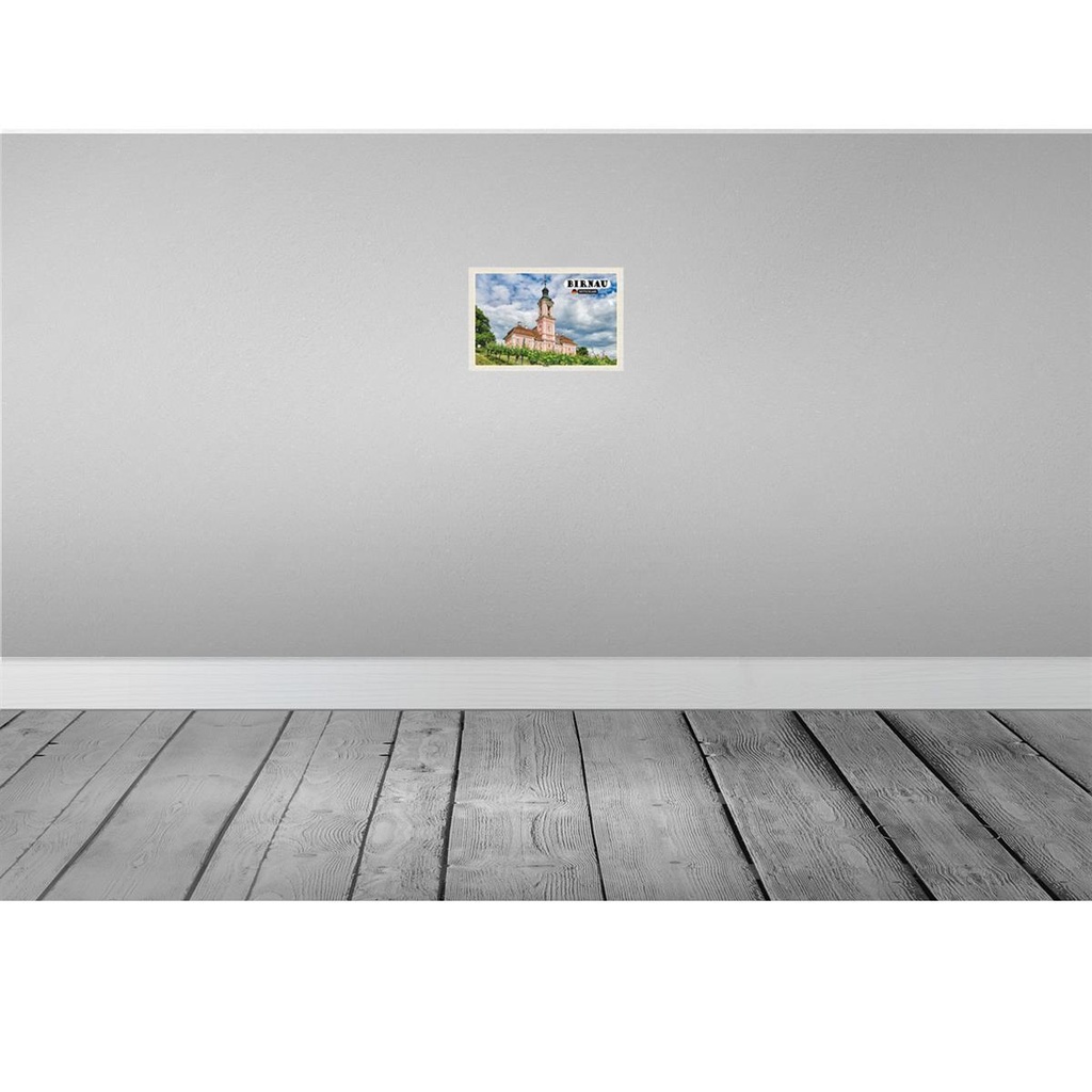 [LA-132107-H] Holzschild 20x30 cm Birnau Basilika Architektur Bildmotiv Reisemotiv Abenteuer Reisen Bild 2