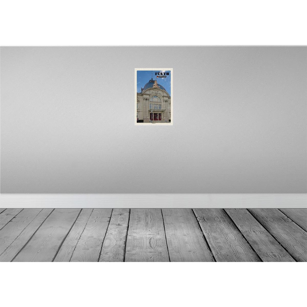 [LA-132134-H] Holzschild 30x20 cm Fürth Stadttheater Architektur Bildmotiv Reisemotiv Abenteuer Reisen Bild 2