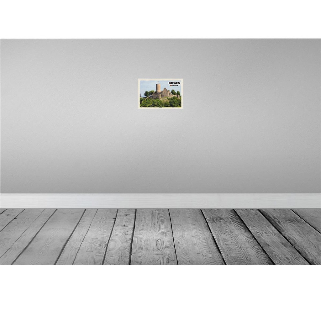 [LA-132137] Blechschild 20x30 cm Gießen Burg Architektur Gleiberg Bildmotiv Reisemotiv Abenteuer Reisen Urlaub Häuser Bild 2