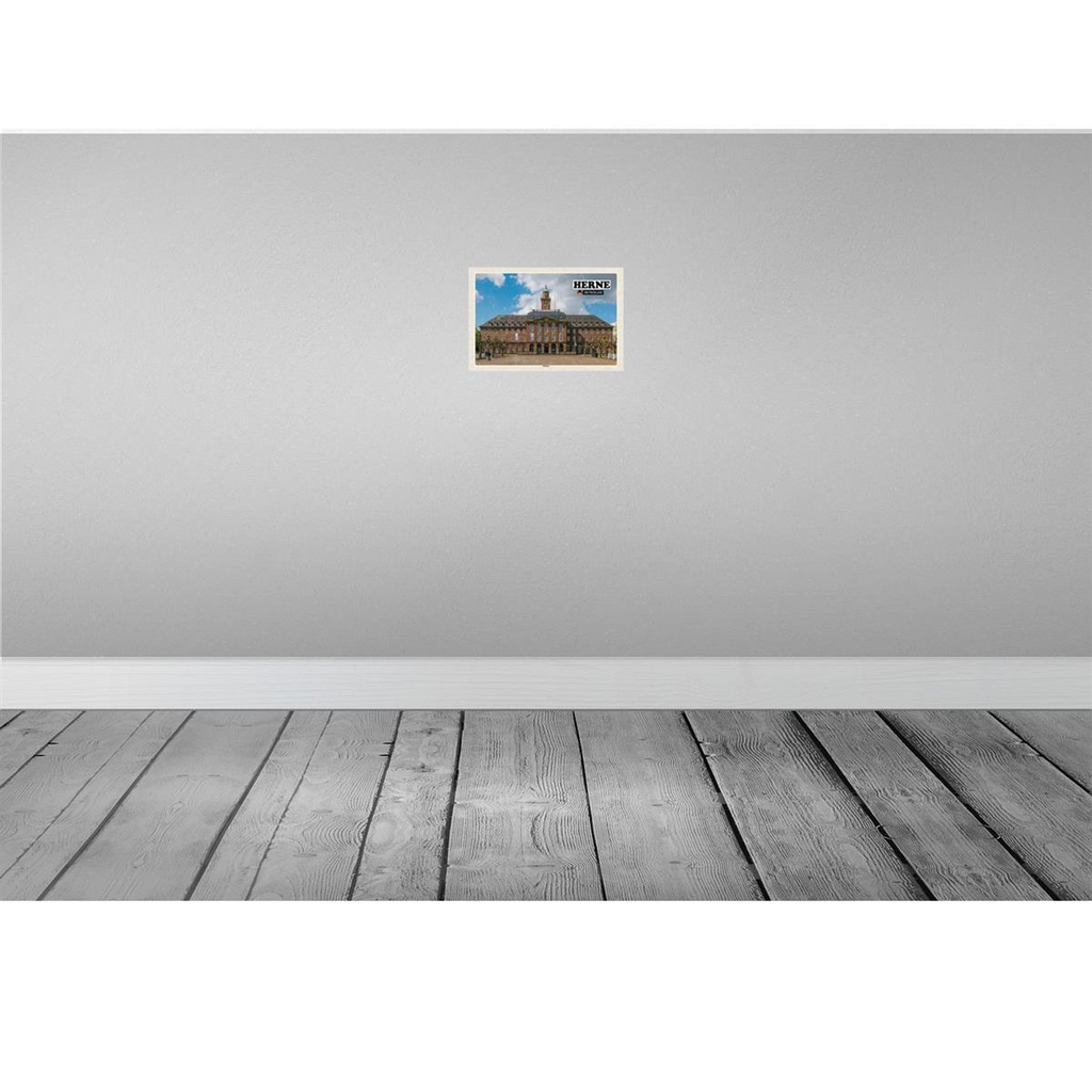 [LA-132153-H] Holzschild 20x30 cm Herne Rathaus Architektur Bildmotiv Reisemotiv Abenteuer Reisen Bild 2
