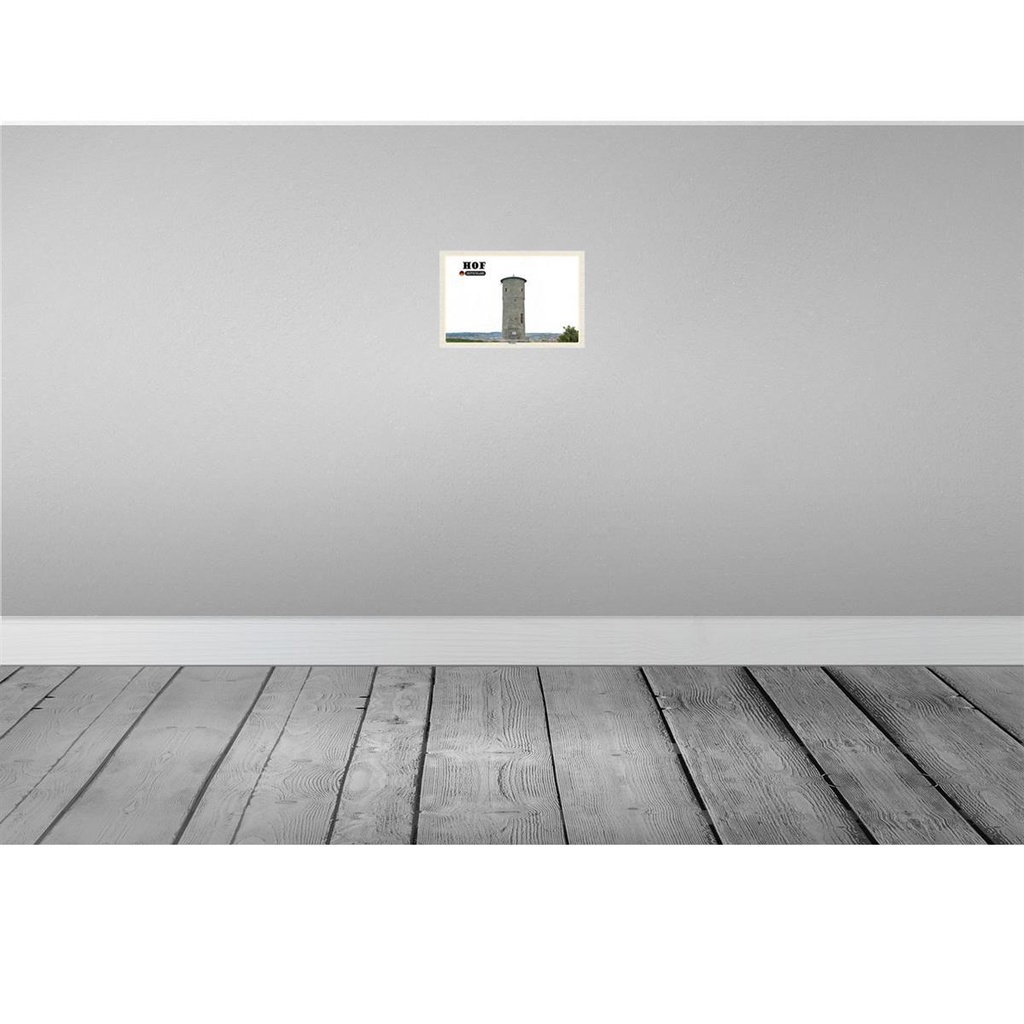 [LA-132155-H] Holzschild 20x30 cm Hof Wartturm Sehenswürdigkeit Bildmotiv Reisemotiv Abenteuer Reisen Bild 2