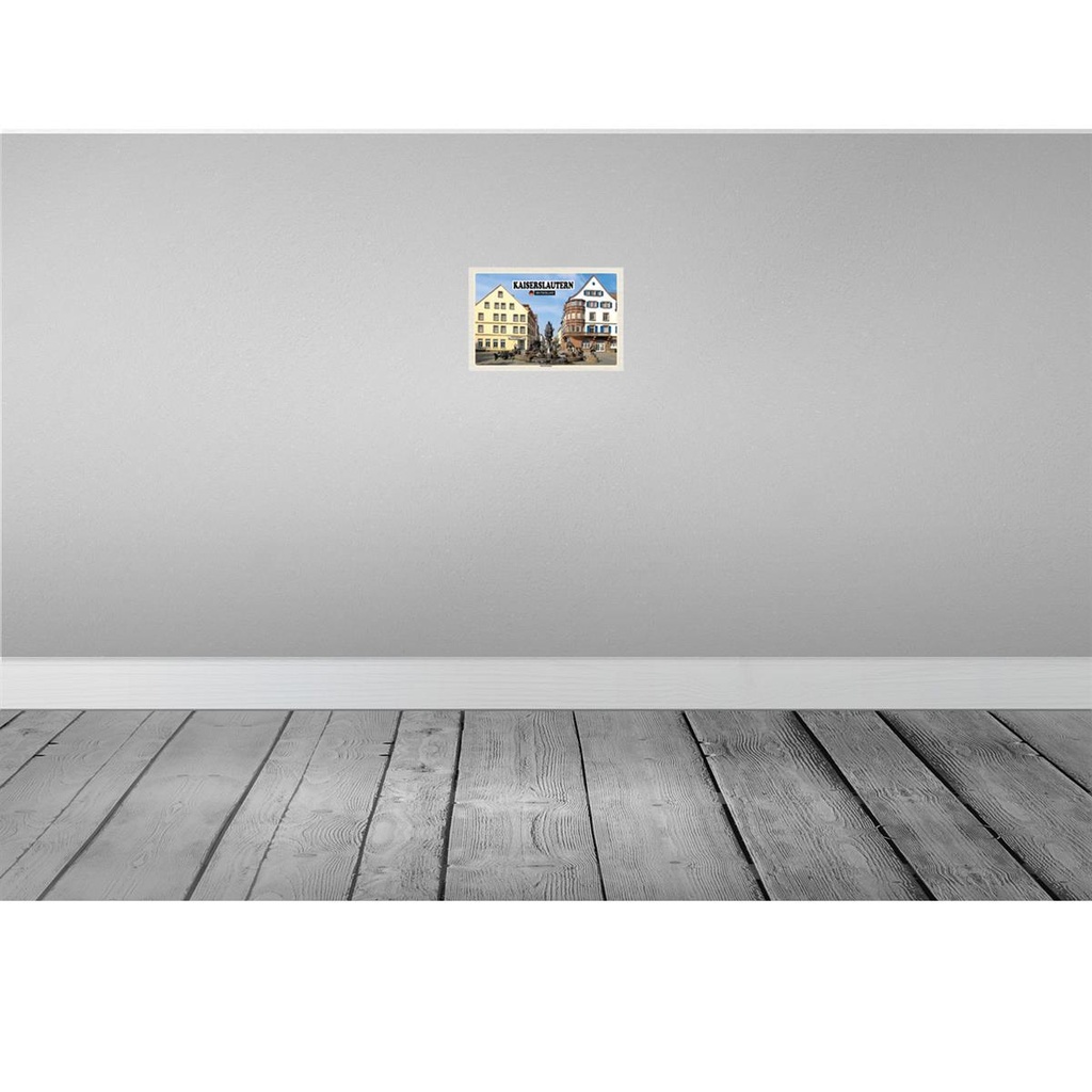 [LA-132160-H] Holzschild 20x30 cm Kaiserslautern Kaiserbrunnen Bildmotiv Reisemotiv Abenteuer Reisen Bild 2