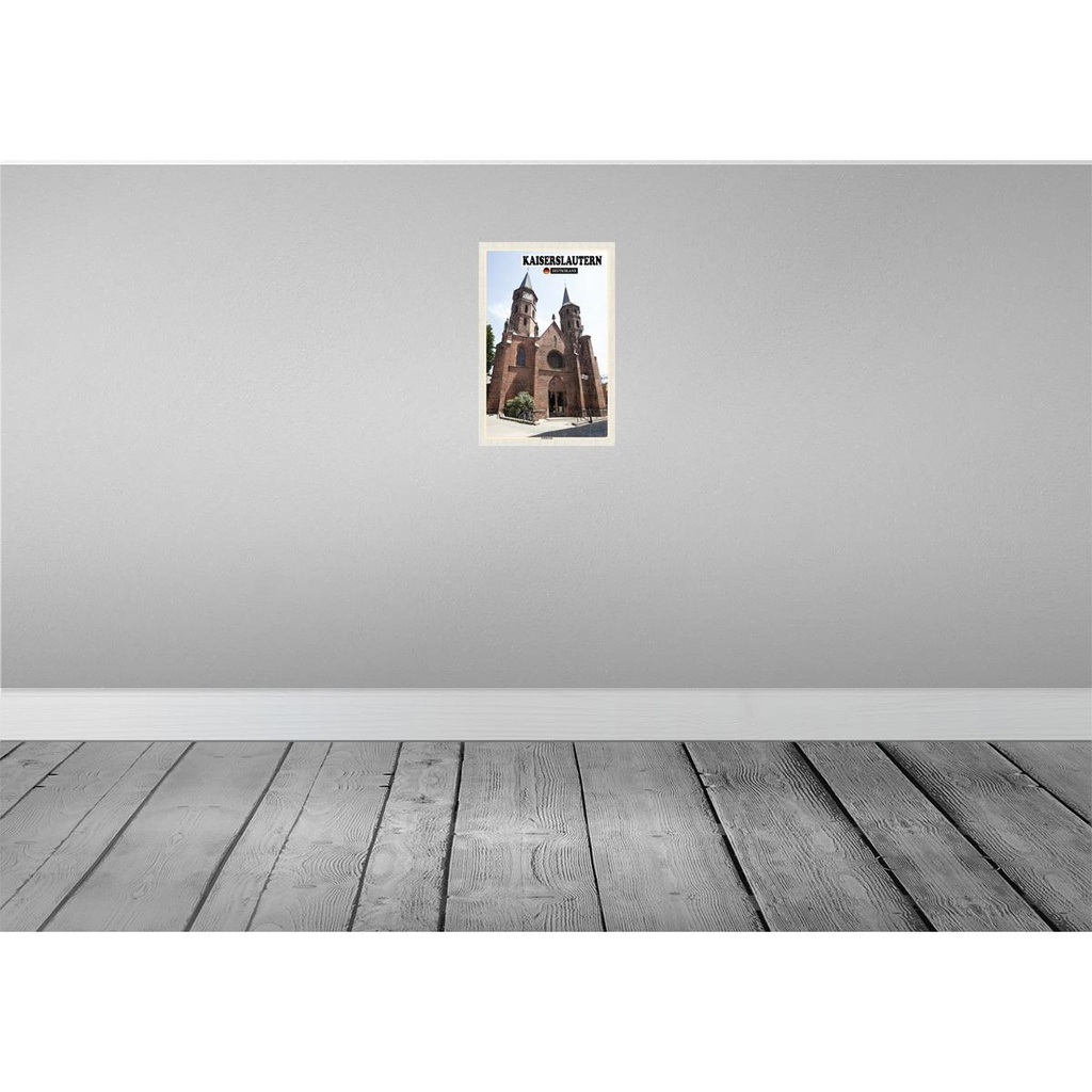 [LA-132161-H] Holzschild 30x20 cm Kaiserslautern Stiftskirche Bildmotiv Reisemotiv Abenteuer Reisen Bild 2