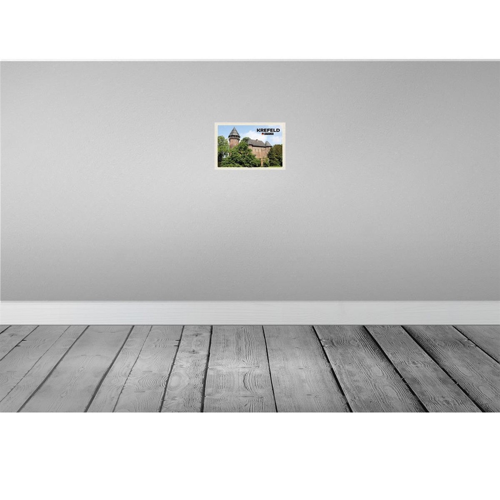 [LA-132171] Blechschild 20x30 cm Krefeld Burg Linn Schloss Bildmotiv Reisemotiv Abenteuer Reisen Urlaub Bild 2