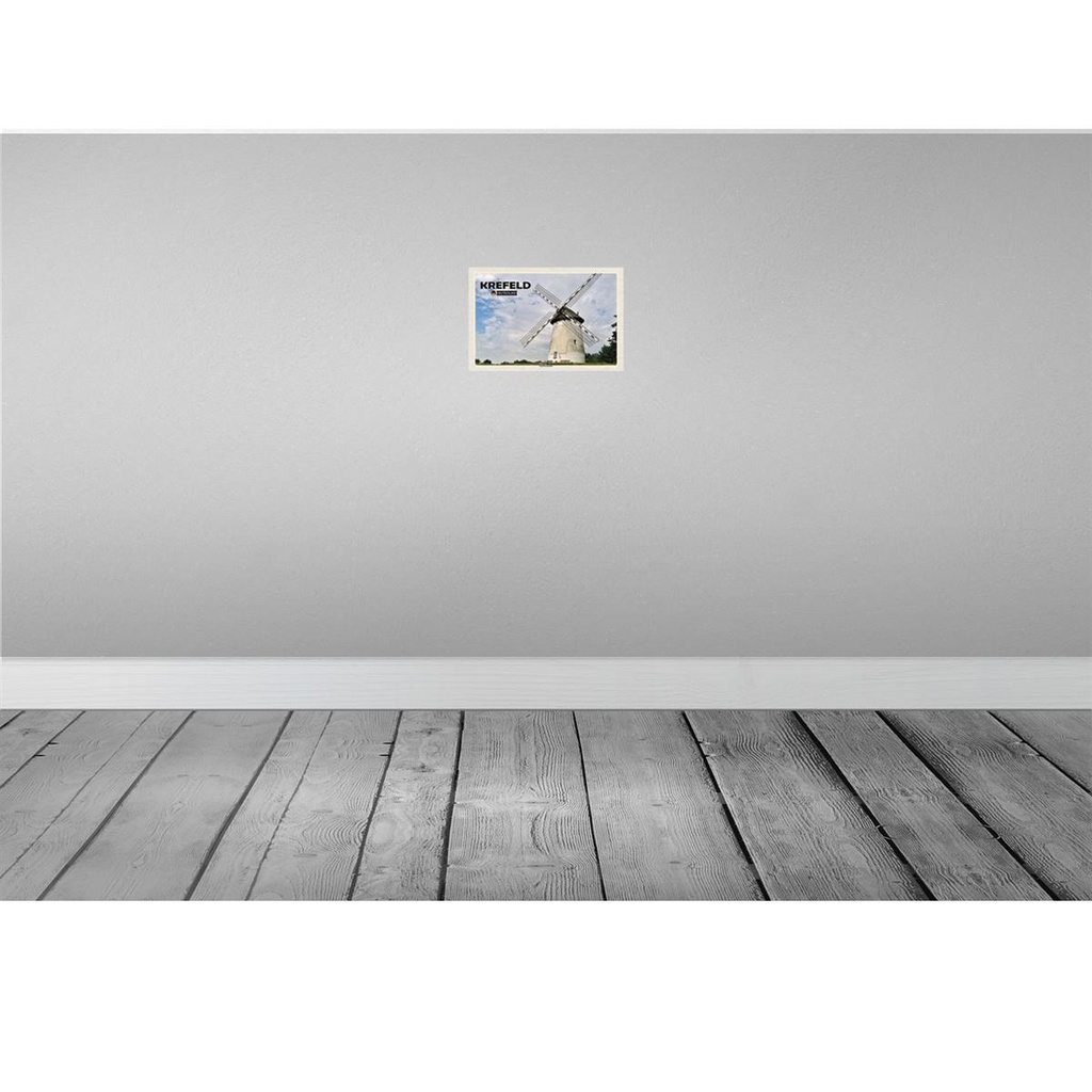 [LA-132172-H] Holzschild 20x30 cm Krefeld Engelbergmühle Wiese Bildmotiv Reisemotiv Abenteuer Reisen Bild 2