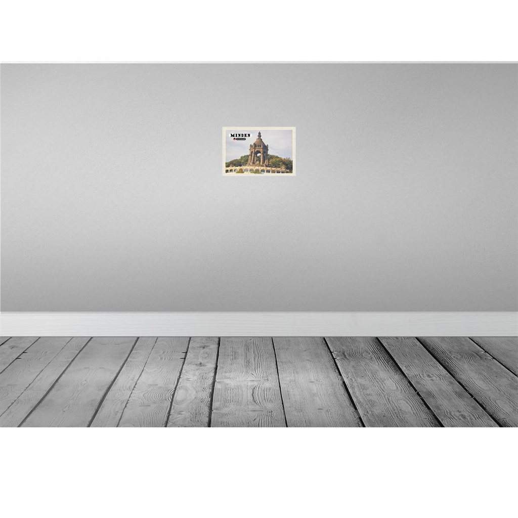 [LA-132184-H] Holzschild 20x30 cm Minden Kaiser-Wilhelm-Denkmal Bildmotiv Reisemotiv Abenteuer Reisen Bild 2