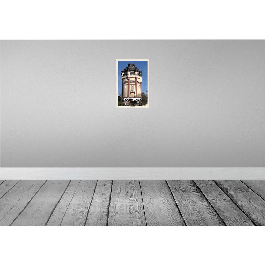 [LA-132188] Blechschild 30x20 cm Mönchengladbach Neuer Wasserturm Bildmotiv Reisemotiv Abenteuer Reisen Urlaub Bild 2