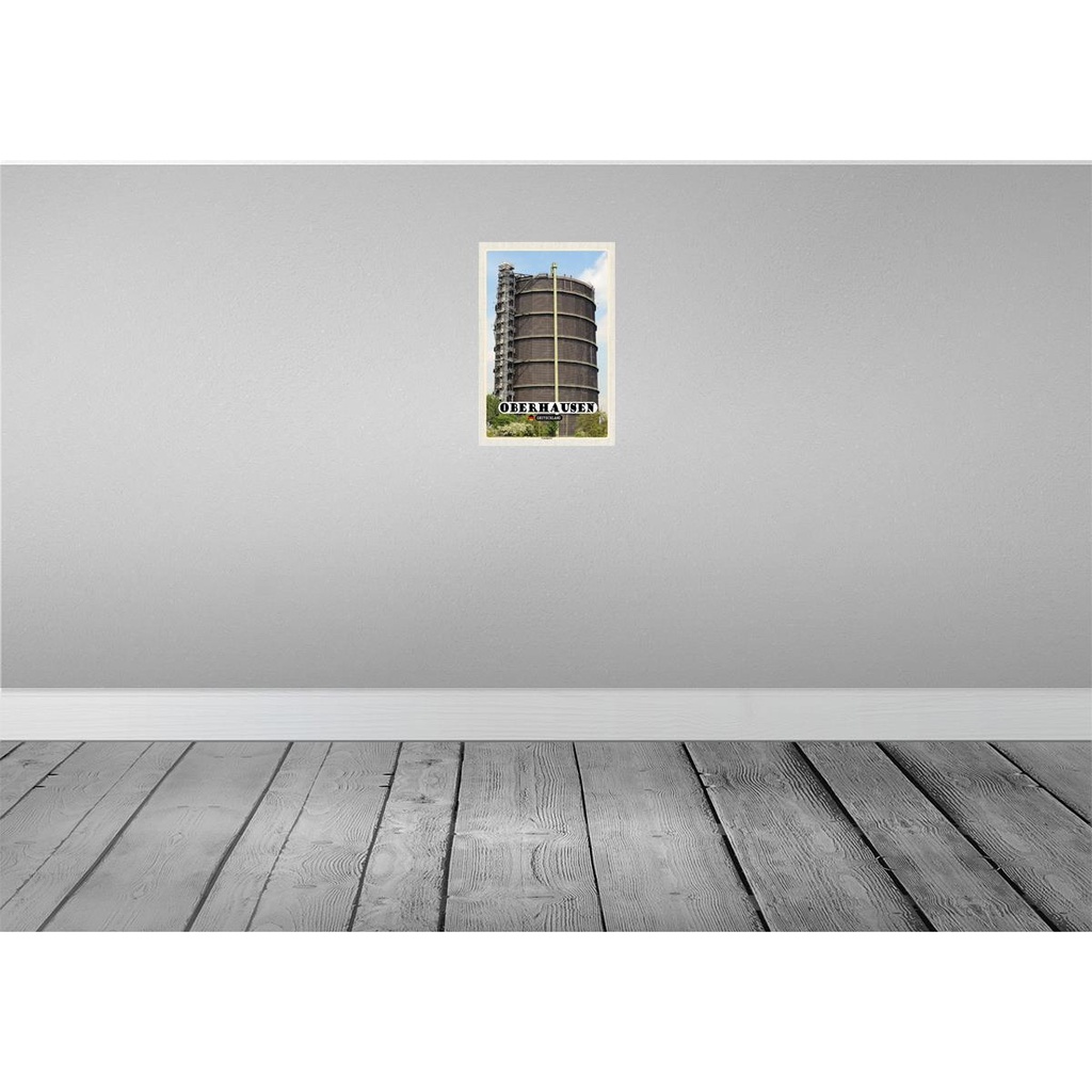 [LA-132191] Blechschild 30x20 cm Oberhausen Gasometer Gebäude Bildmotiv Reisemotiv Abenteuer Reisen Urlaub Bild 2