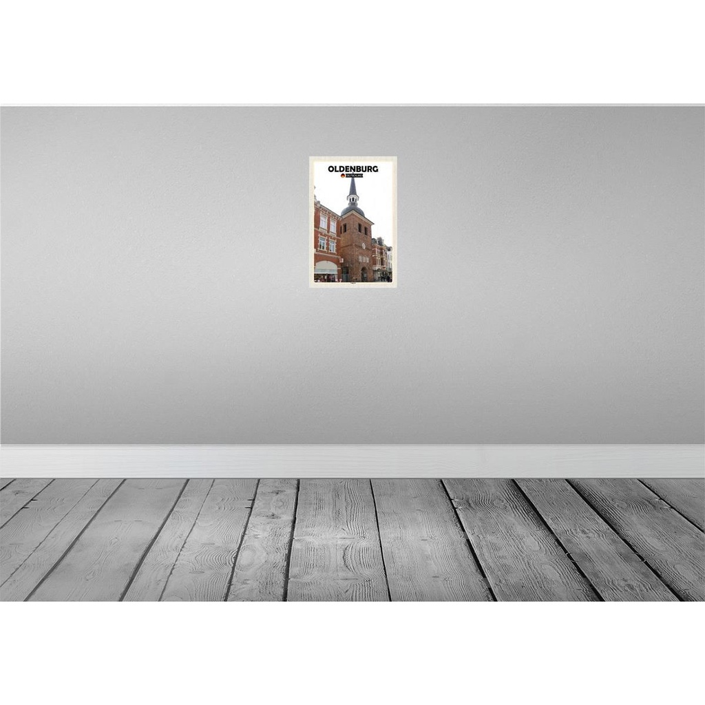 [LA-132193-H] Holzschild 30x20 cm Oldenburg Lappan Architektur Bildmotiv Reisemotiv Abenteuer Reisen Bild 2