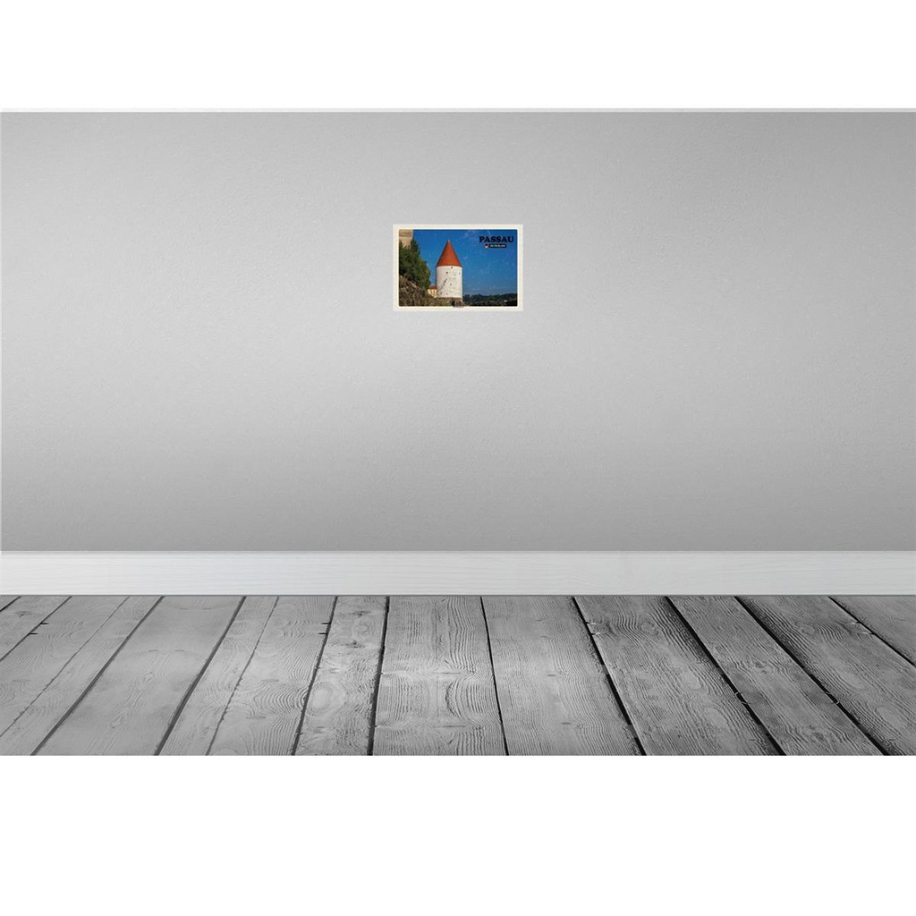 [LA-132200-H] Holzschild 20x30 cm Passau Schaiblingsturm Architektur Bildmotiv Reisemotiv Abenteuer Reisen Bild 2