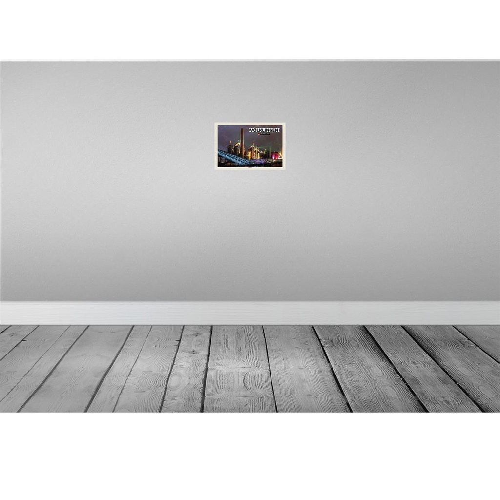 [LA-132229-H] Holzschild 20x30 cm Völklingen Eisenwerk Weltkulturerbe Bildmotiv Reisemotiv Abenteuer Reisen Bild 2