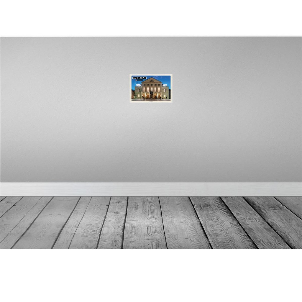 [LA-132230-H] Holzschild 20x30 cm Weimar Nationaltheater Mittelalter Bildmotiv Reisemotiv Abenteuer Reisen Bild 2