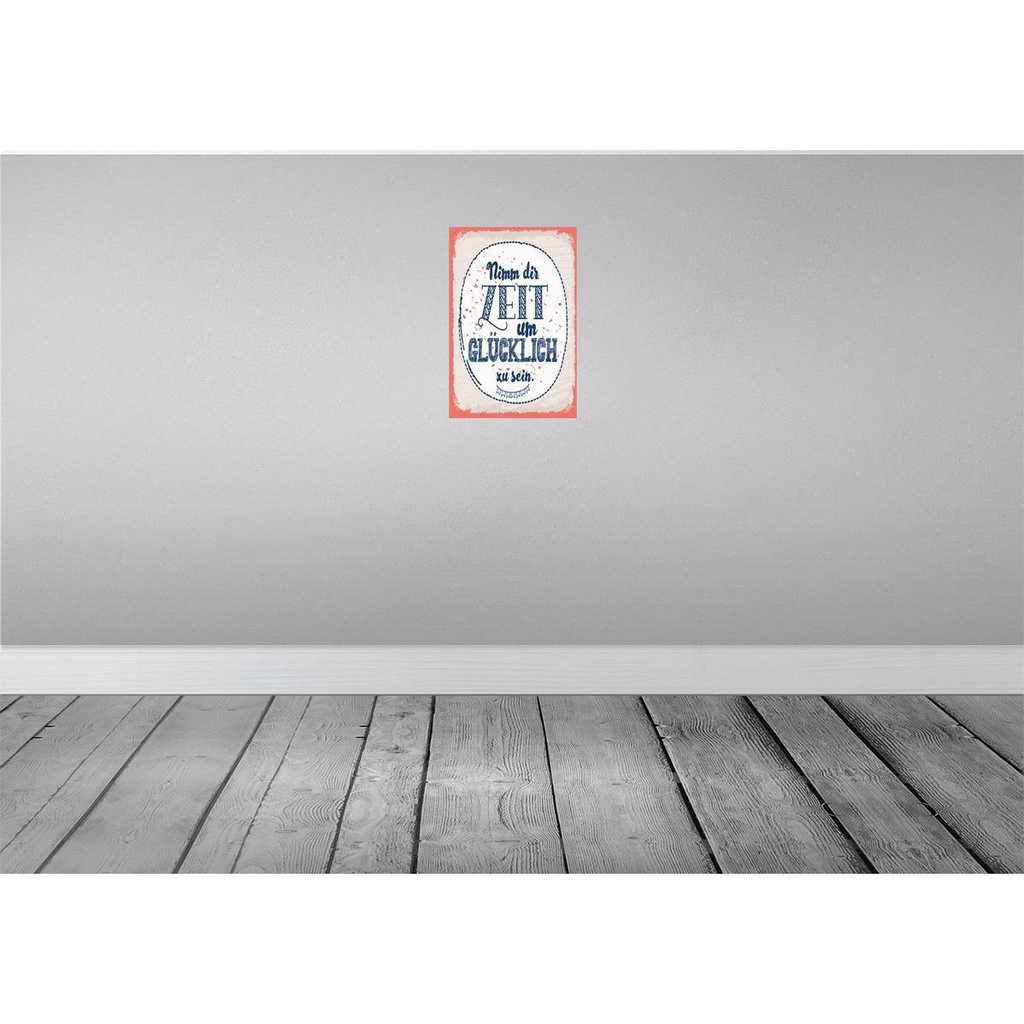 [LA-132239-H] Holzschild 30x20 cm Nimm dir Zeit um Glücklich sein Bild 2