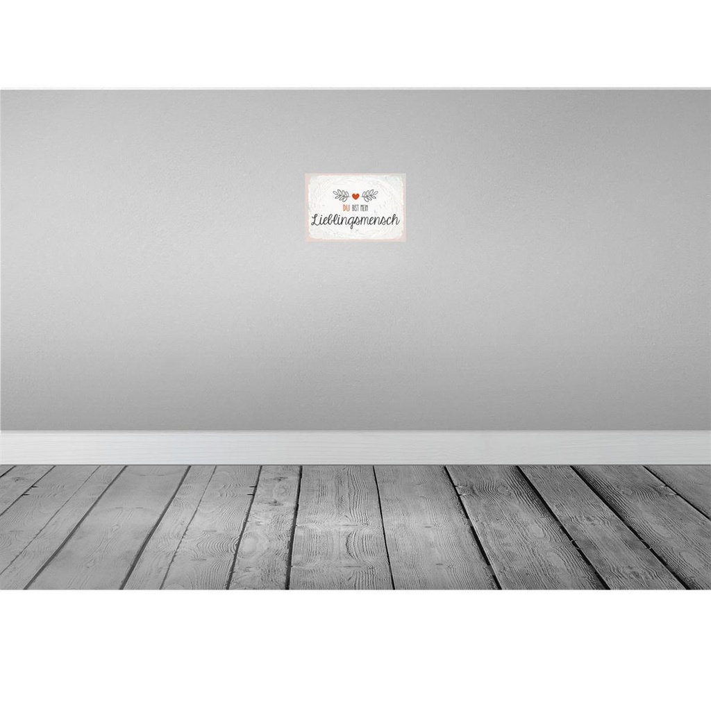 [LA-132245] Blechschild 20x30 cm Du mein Lieblingsmensch Herz Spruch Zitat Bild 2