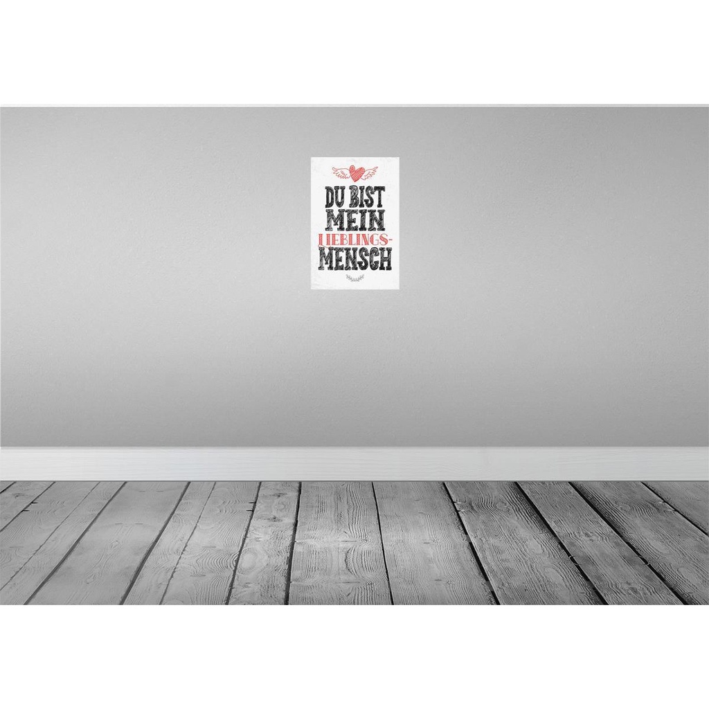 [LA-132247] Blechschild 30x20 cm Du bist Lieblingsmensch mein Engel Spruch Zitat Bild 2