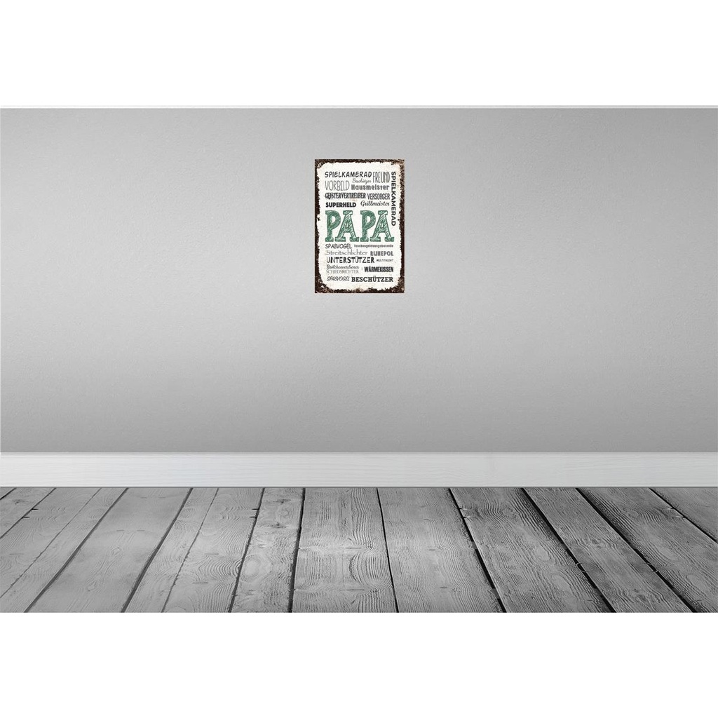 [LA-132267-H] Holzschild 30x20 cm Papa Spielkamerad Beschützer Freund Bild 2