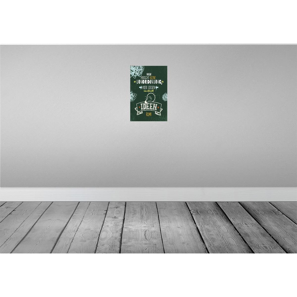 [LA-132274] Blechschild 30x20 cm Hier herscht keine Unordnung grün Spruch Zitat Bild 2
