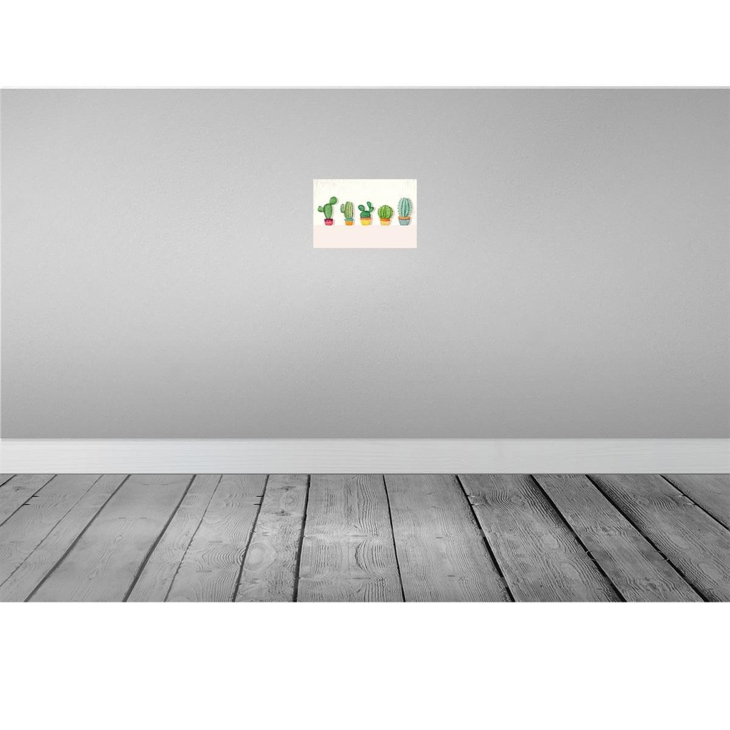 [LA-132319-H] Holzschild 20x30 cm 5 Kakteen Blumentopf Kaktus Bild 2