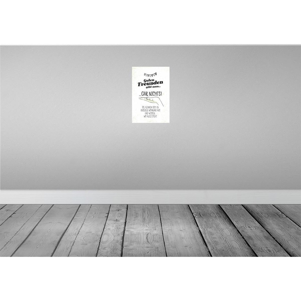[LA-132322-H] Holzschild 30x20 cm Guten Freunden gibt man nichts! Bild 2