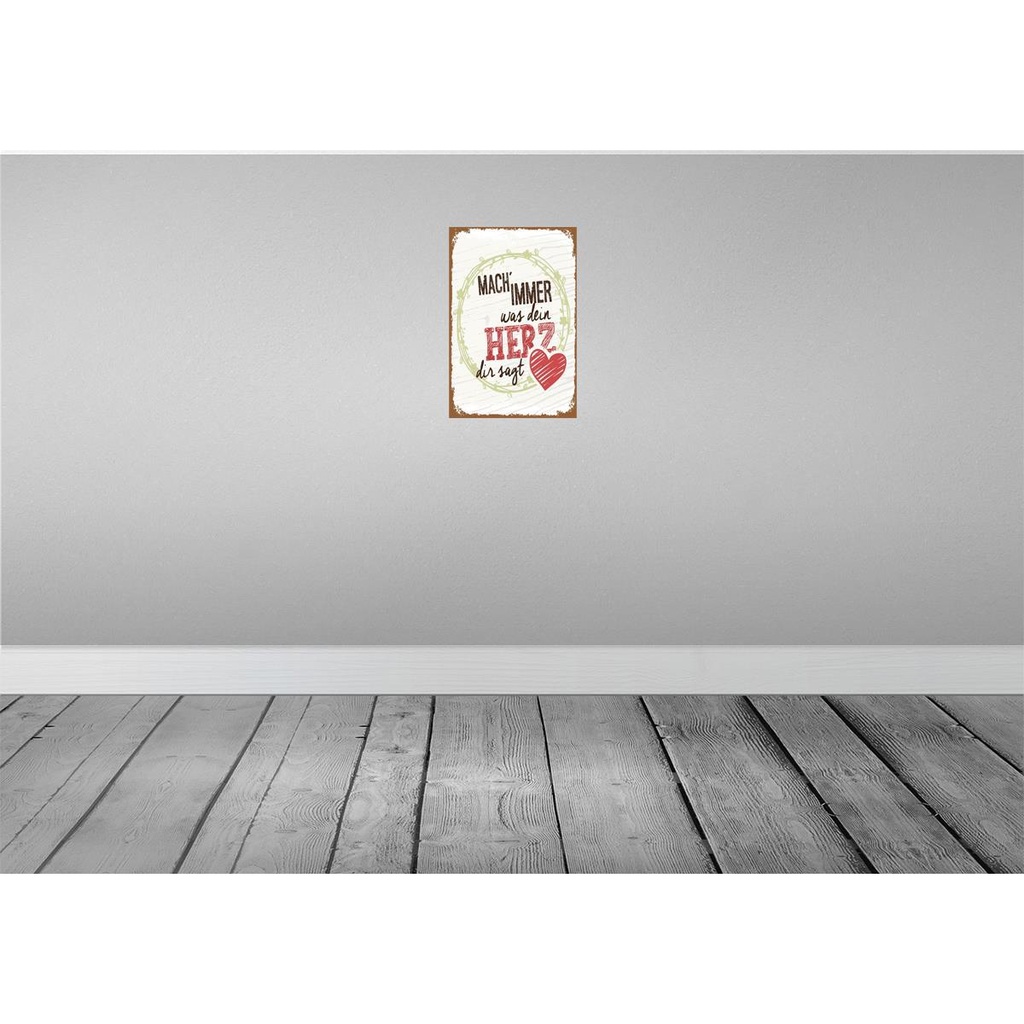 [LA-132340-H] Holzschild 30x20 cm Mach immer was dein Herz dir sagt Bild 2