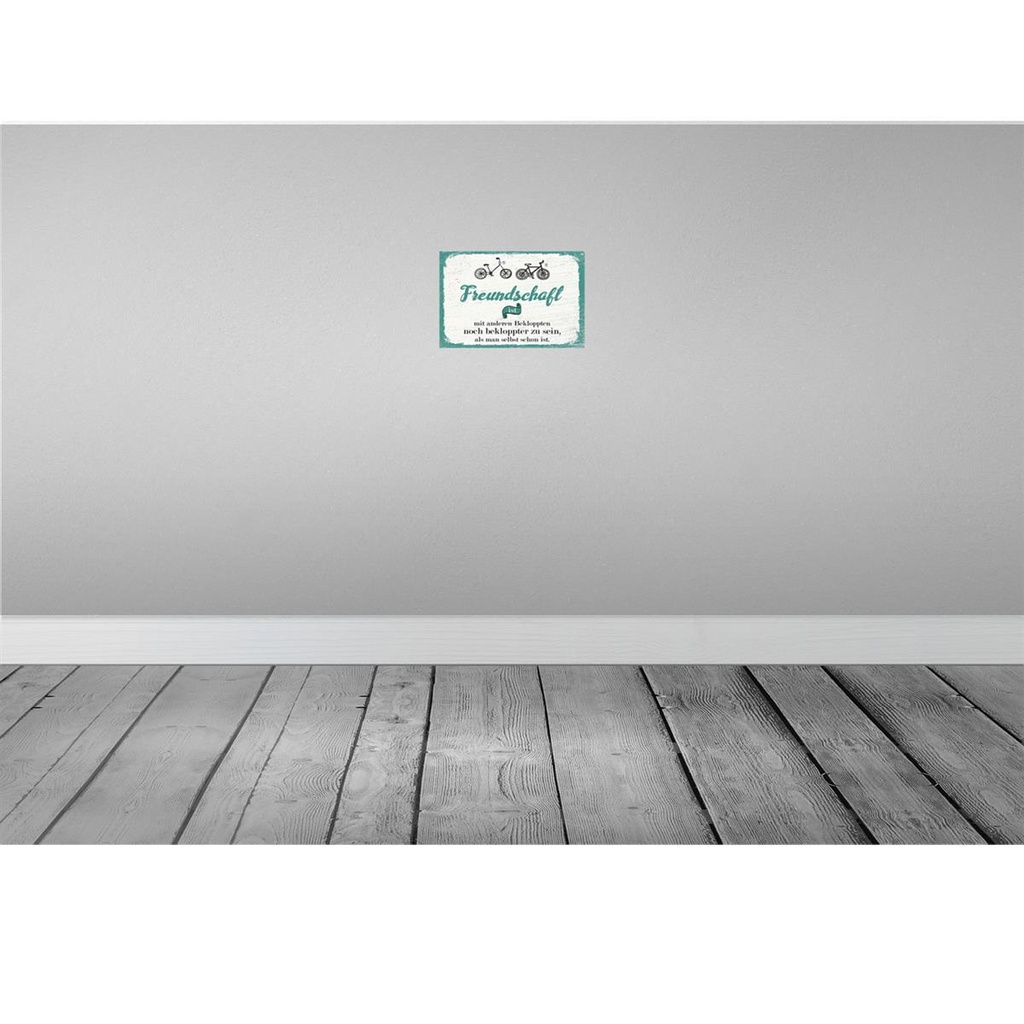 [LA-132367] Blechschild 20x30 cm Freundschaft noch bekloppter sein Spruch Zitat Bild 2