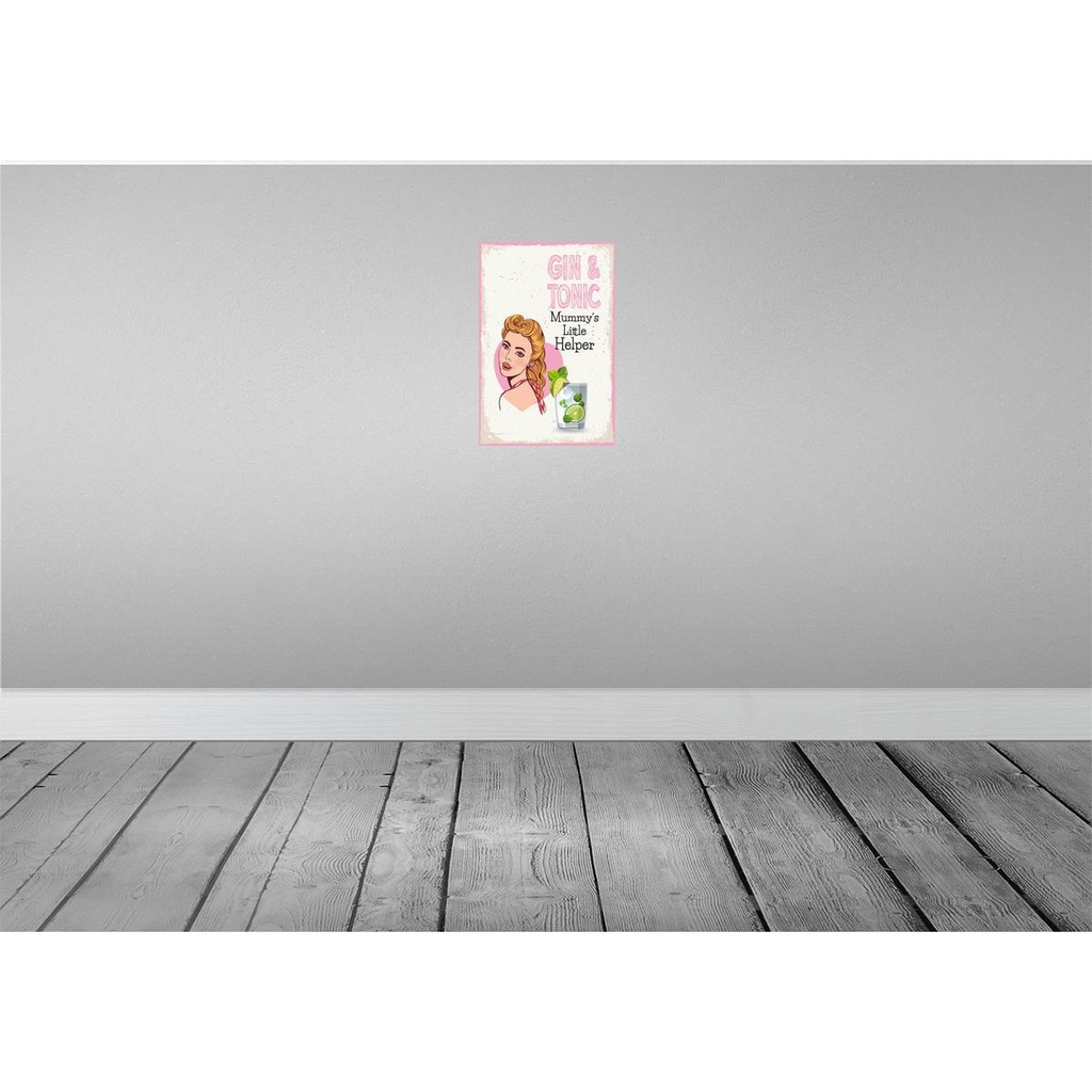 [LA-132396] Blechschild 30x20 cm Gin & Tonic Mummy`s little Helper Bild 2