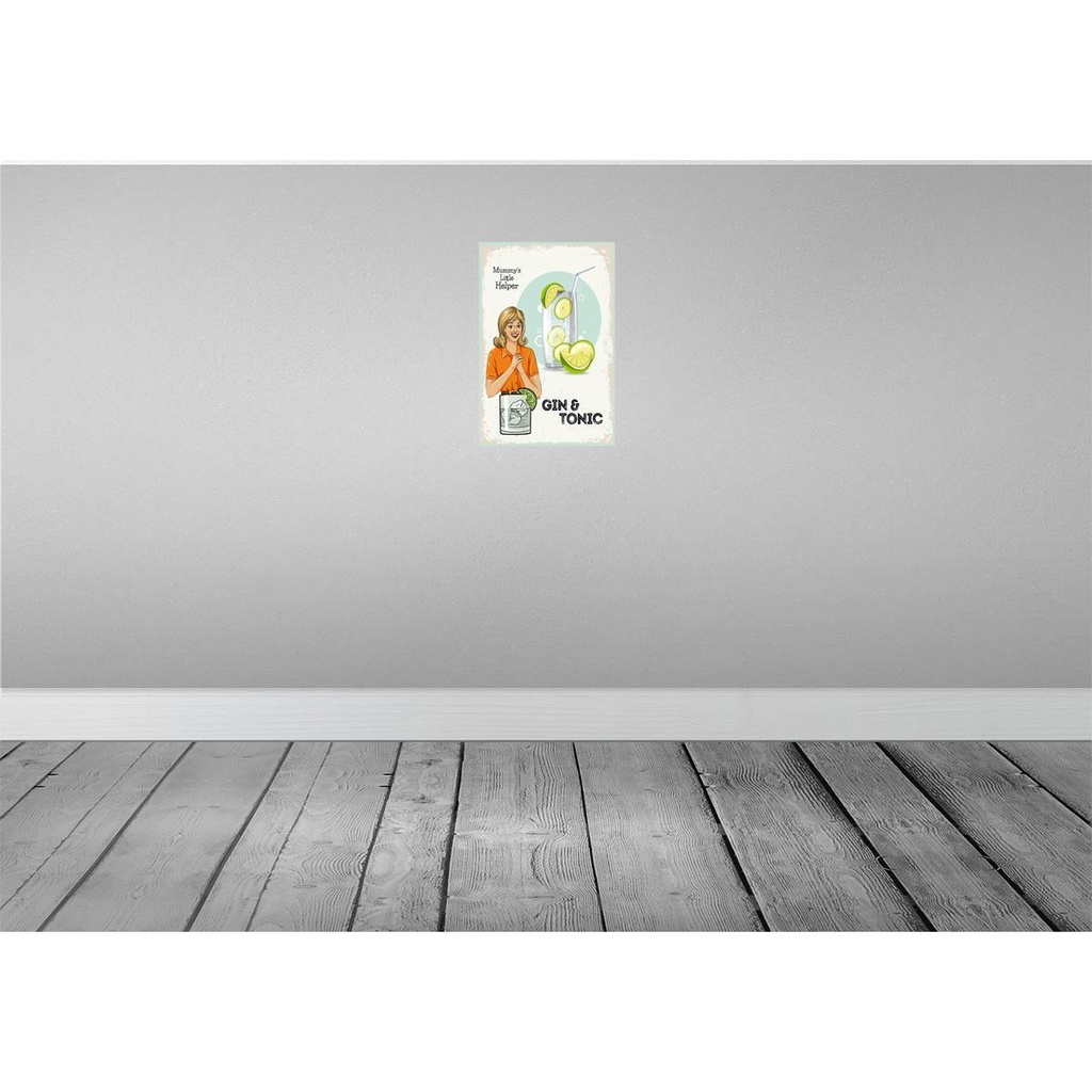 [LA-132397-H] Holzschild 30x20 cm Mummy´s little Helper Gin & Tonic Bild 2