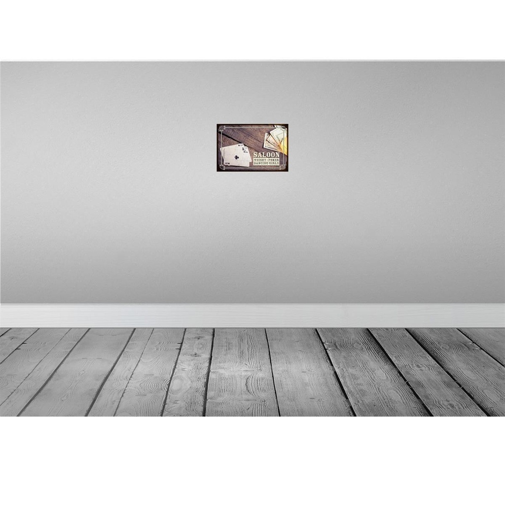 [LA-132401-H] Holzschild 20x30 cm Saloon Whisky Poker Dancing Bild 2