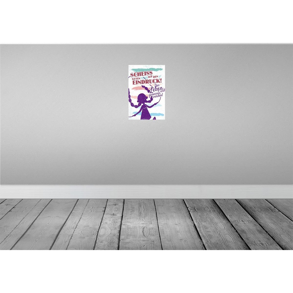 [LA-132420-H] Holzschild 30x20 cm Scheiss auf den guten Eindruck Bild 2