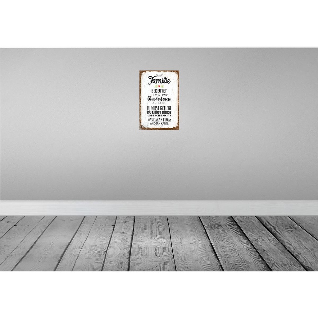 [LA-132427] Blechschild 30x20 cm Familie Teil von etwas wunderbarem Spruch Zitat Bild 2