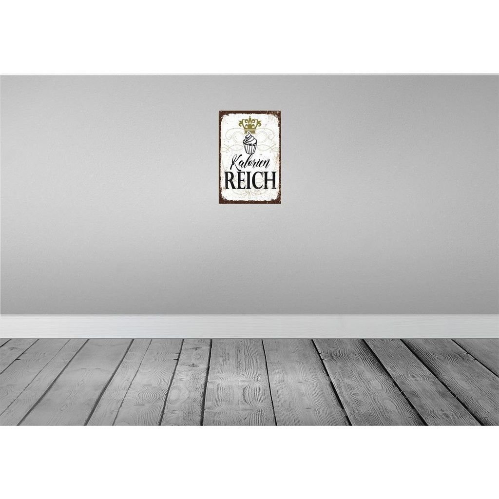 [LA-132430-H] Holzschild 30x20 cm Cupcake Kalorien reich Bild 2