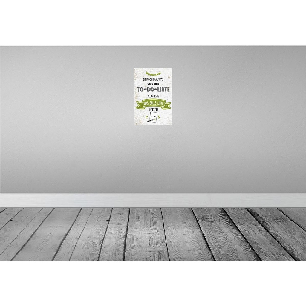 [LA-132432] Blechschild 30x20 cm Einfach mal was von To do liste Spruch Zitat Bild 2