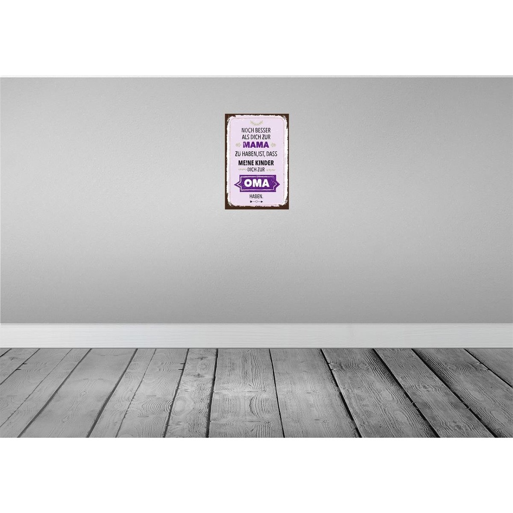 [LA-132446-H] Holzschild 30x20 cm Mama Oma noch besser dich haben Bild 2