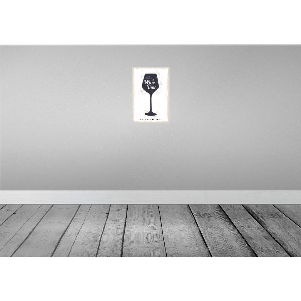 [LA-132455] Blechschild 30x20 cm Wein It´s Wine Time Bild 2