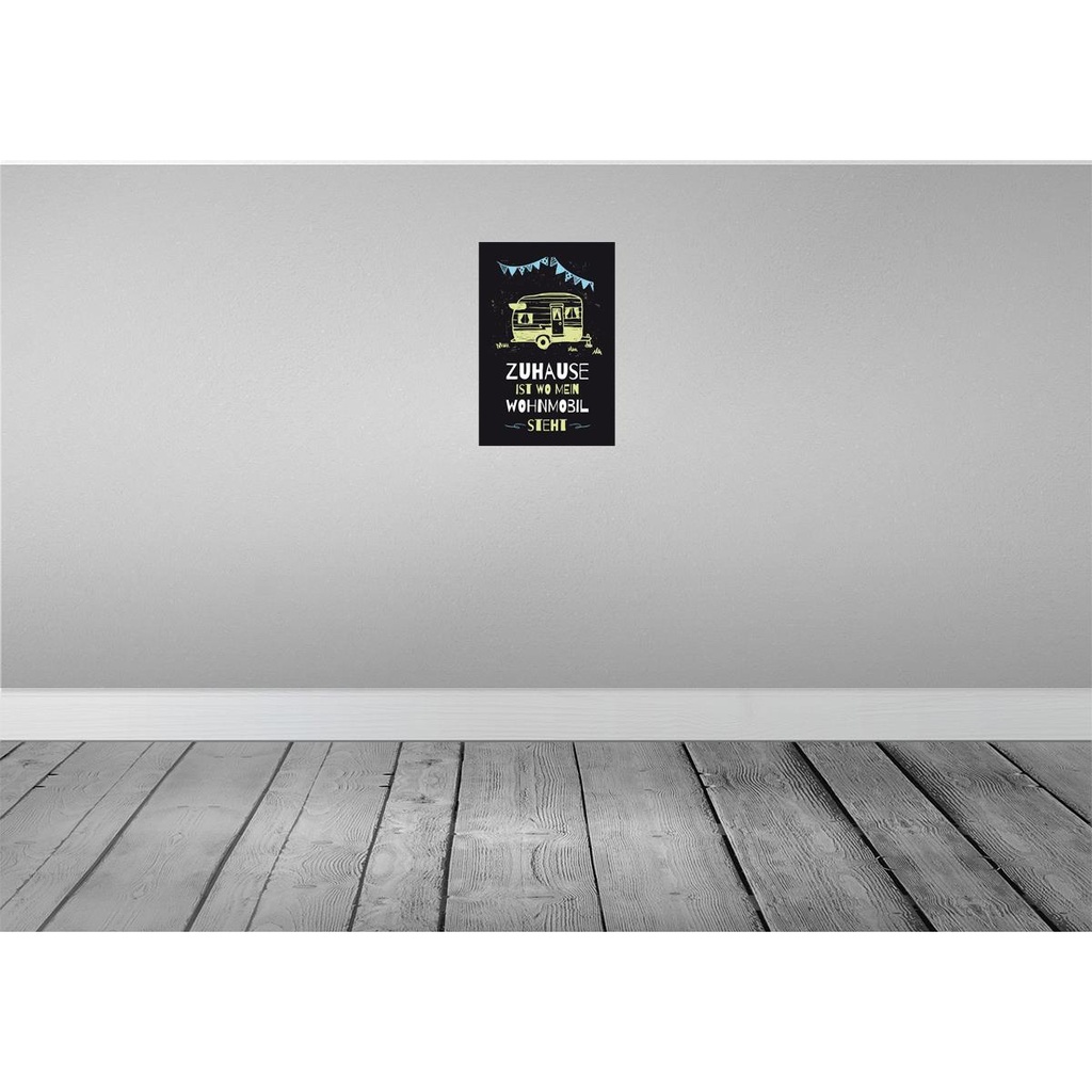 [LA-132487-H] Holzschild 30x20 cm Zuhause ist wo mein Wohnmobil Bild 2