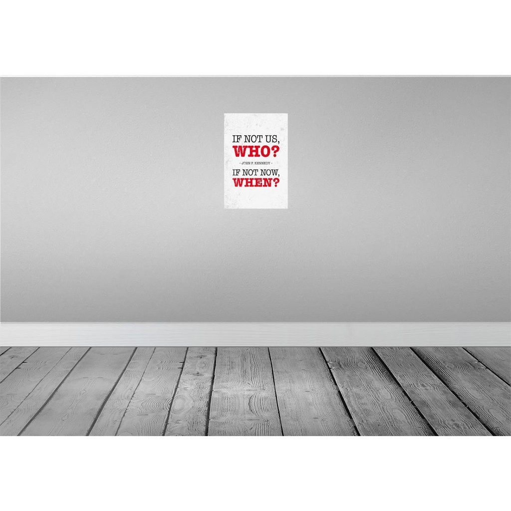 [LA-132489-H] Holzschild 30x20 cm John Kennedy If not us who if not Bild 2