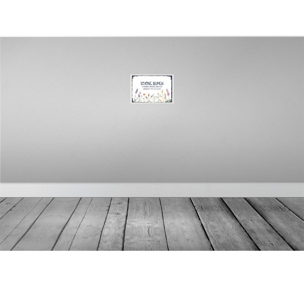 [LA-132490] Blechschild 20x30 cm schöne Blumen wachsen langsam Spruch Zitat Bild 2