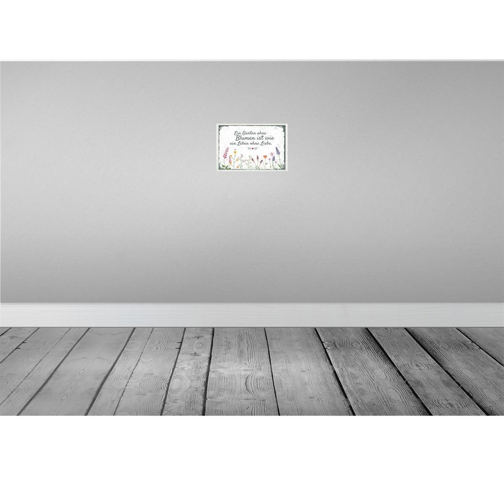 [LA-132491-H] Holzschild 20x30 cm Garten ohne Blumen Leben ohne Liebe Bild 2