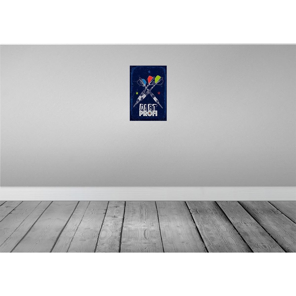 [LA-132504] Blechschild 30x20 cm Sportart Dart Profi Dartpfeile Spruch Zitat Bild 2